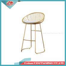 Hotel Restaurants Furniture Golden Metal Bar Chair